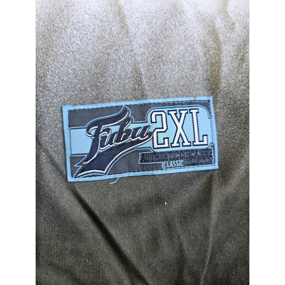 VTG FUBU League 05 Mens Sz XXL Blue Ombre Button Up Shirt Sport Collection - Picture 9 of 11